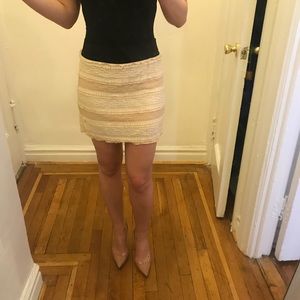 Free People Beige Mini Skirt